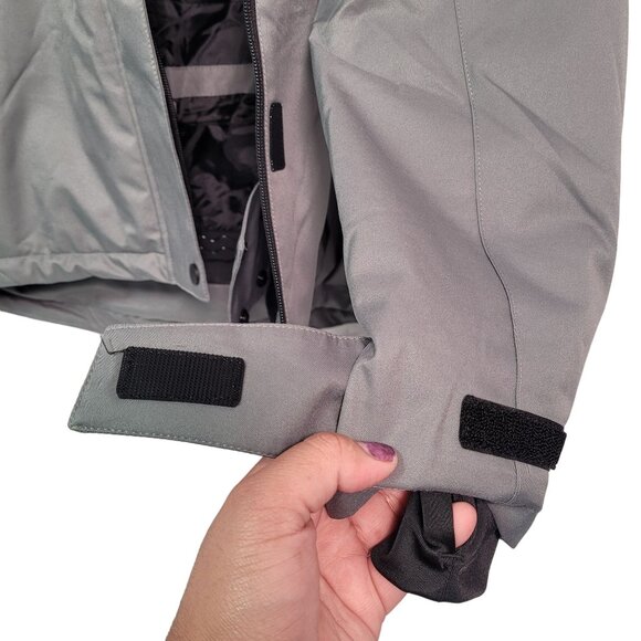 Women's Waterproof Sky Jacket Windproof Hooded Raincoat For Winter  Gray Large - Picture 16 of 16